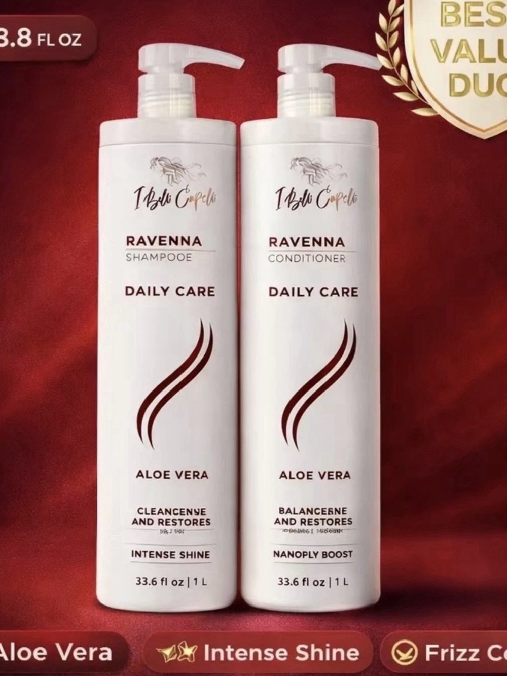 Daily Care Aloe Vera Shampoo & Conditioner Set - White